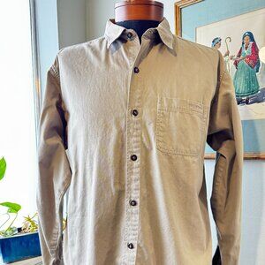 Patagonia Organic Cotton Straight Hem Button Up Shirt sz L Canvas Overshirt